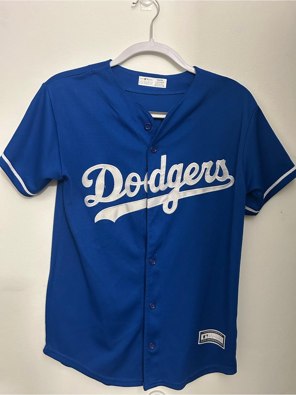 Dodgers Blue Youth Baseball Seager Jersey Size Large